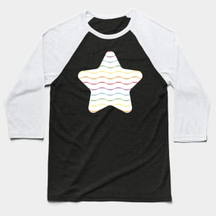 Wavy lines rainbow pattern Baseball T-Shirt